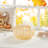 8.5"D Fall Amber Dots Glass Large Pumpkin