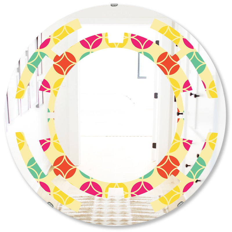Miroir mural Space Coastal, 23,6 po x 23,6 po, Circular Pattern VII