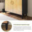 35,5 po H Armoire de rangement en bois à 2 portes avec tablettes réglables-233207718