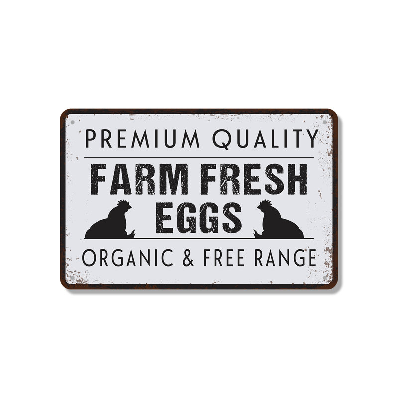 Enseigne à poulailler Farm Fresh Eggs
