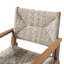 Chaise de salle à manger d'extérieur durable avec structure en bois d'acacia, finition de siège en osier tissé à la main, mobilier de jardin de patio (compatible avec table assortie)