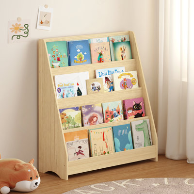 4-Tier Bookshelf, Display Shelves For Bedrooms, Playrooms, And Classrooms