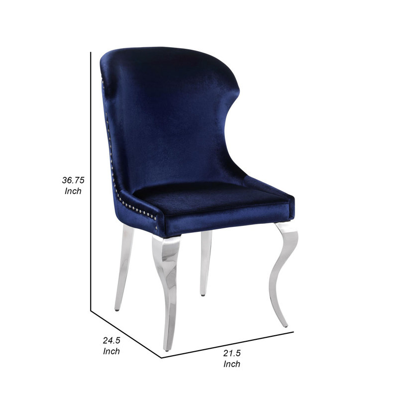 Chaise de salle à manger Cian, Bleu marine