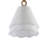 Scalloped Fabric Shade Brass Finish Pendant Light