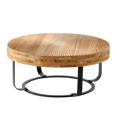 31.5" Round Wood Coffee Table