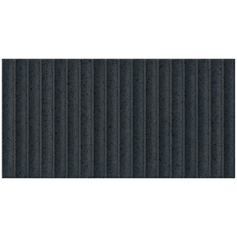 Spanish Deco Pureform Porcelain 12"x 24" Floor and Wall Tile - (5 PCS, 10.76 Sq. Ft.), Terrazzo Black