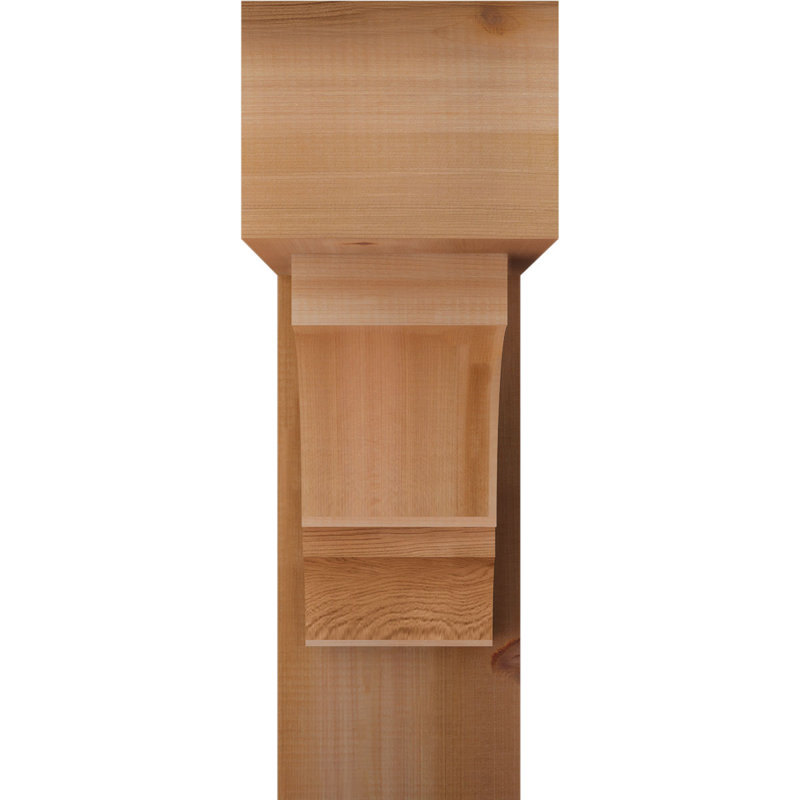 Support de bloc Balboa avec entretoise décalée, 24 x 24, Cèdre rouge occidental de l 8 po (scié brut)