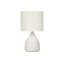 Lighting, H 17 po, lampe de table, céramique crème, abat-jour ivoire / crème, moderne