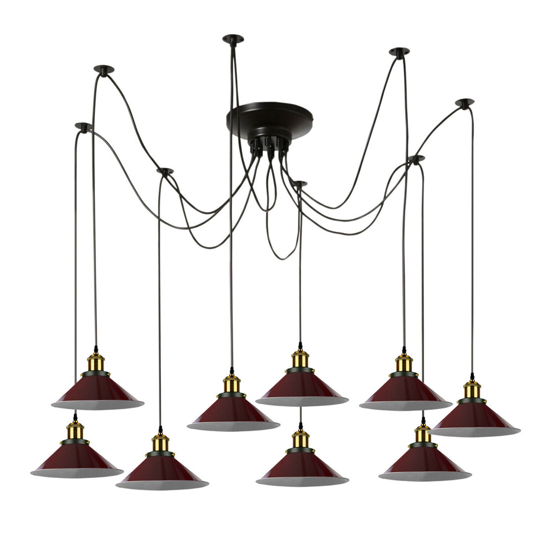 Whitlock 9 - Light Burgundy Cluster Pendant