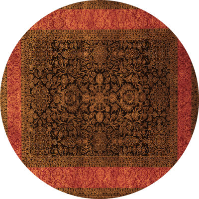 Tapis orange / brun Power Loom