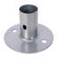 Table de chevet ovale moderne gris - plateau en verre de 8 mm, 2 tiroirs, boutons en faux cristal-123199896-123199894