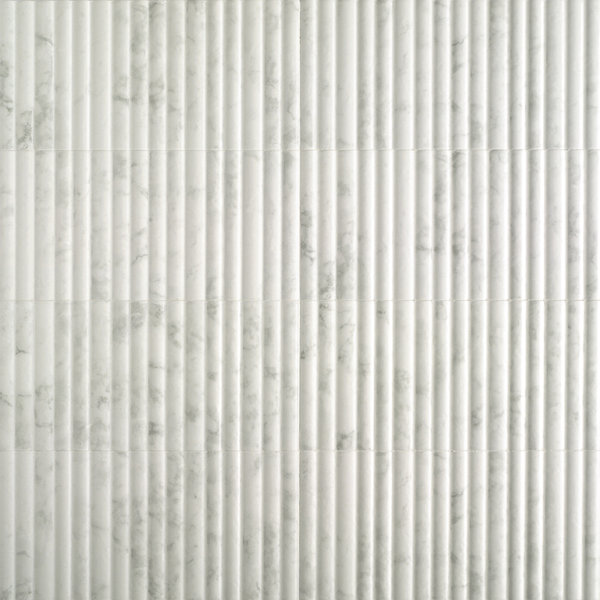 Oro Fluted 6" x 12" Satin Ceramic Wall Tile
