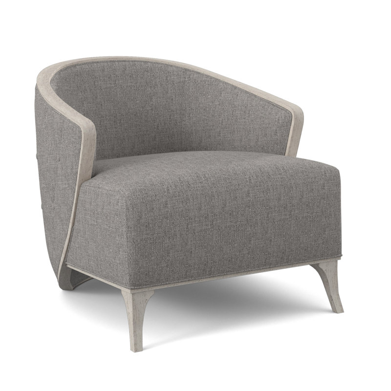 Fauteuil demi-tonneau l 30 po Peregrine, Bisque, Kinsley Sky