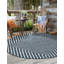 Tapis bleu contemporain Odawa-1098662851