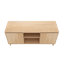 Meuble télé / buffet moderne 2 portes avec tablette centrale (59 x 16 x 30 po), blond-1713719160-1713719108