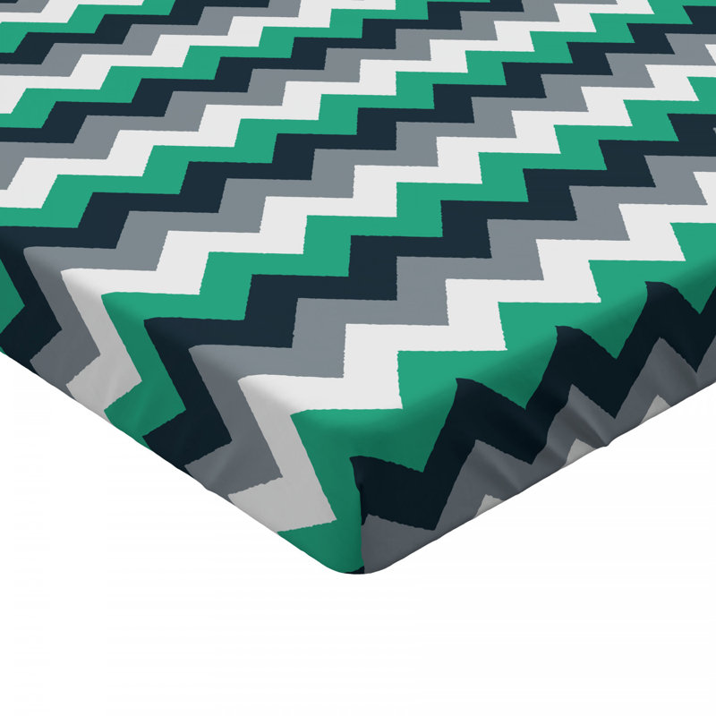 Microfiber Chevron Fitted Sheet, Full Fitted Sheet