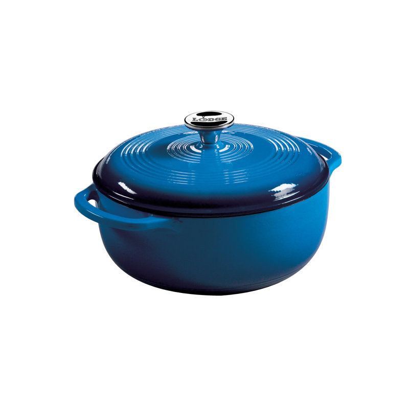 Lodge Enameled Cast Iron Dutch Oven, 4.5 Qt., Blue