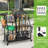 Heavy Duty 3-Tier Garden Tool Organizer With Wheels, Storage Basket, And Multi-Function Design For Garage, Shed, Yard, And Basement