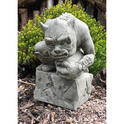 Pickel Gargoyle Weather Resistant Stone Garden Statue