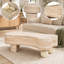 Irregular Coffee Table with Flip Top and Hidden Storage Compartment, Classic Beige Brown Accent Table for Living Room
