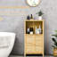 Armoire naturelle - Améliorez l'efficacité du rangement dans la salle de bain et le salon avec plusieurs tablettes et portes pour maximiser l'espace et l'organisation de vos portes