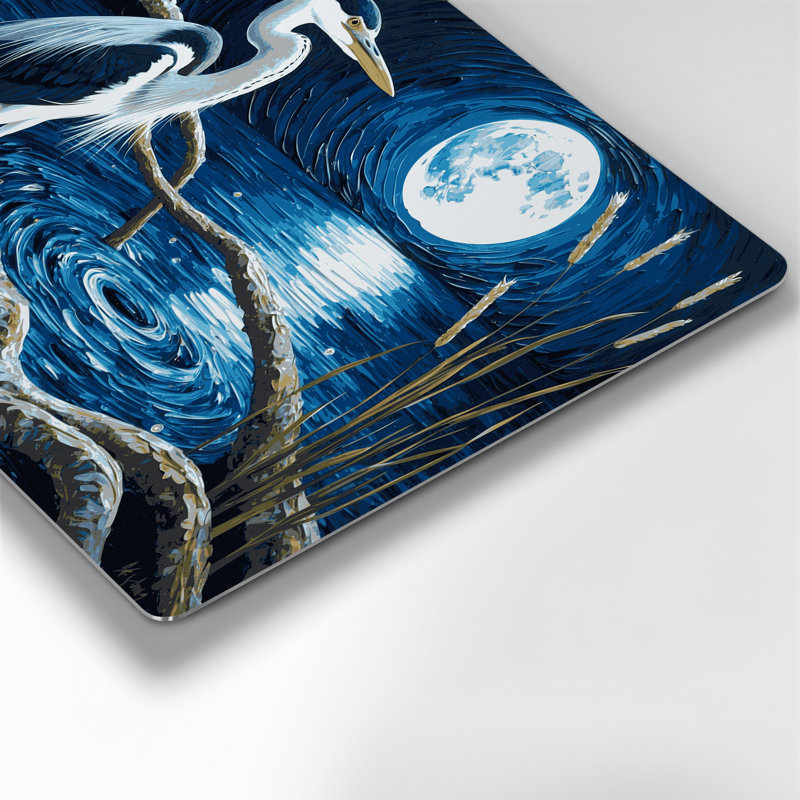 Art mural en métal oiseaux, H 11 po x l 14 po