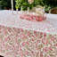 Beatrice Square Tablecloth- Pink And Green-1942546521
