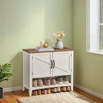 12 Pair Stackable Shoe Storage Cabinet