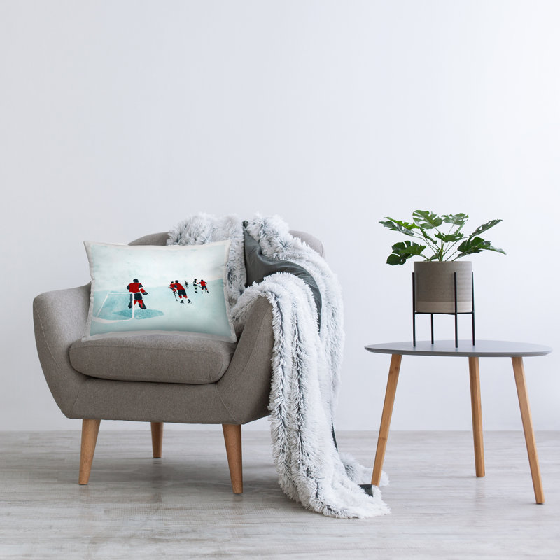 Coussin décoratif "Hockey Joueurs sur glace" par Daphne Polselli