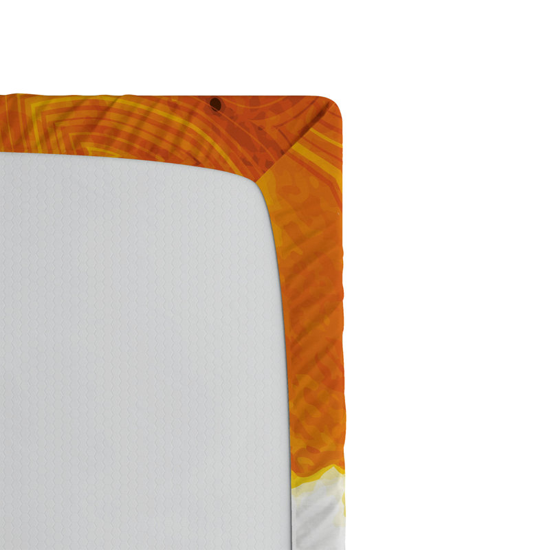 Ensemble de 2 draps-housses Ambesonne, Orange brûlé, orange / floral, Drap-housse de taille très grand
