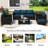 7 Piece Rattan Sectional Seating Group With Cushions, Coffee-1119709648-1119709655