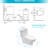 Ceramic Toilet With Dual Flush And Easy Clean Glaze - Low Effort Bathroom Maintenance Comfort Height Feature User- Product