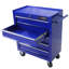 Boîte à outils 5 tiroirs avec serrure et 4 supports à roulettes, bleu pour roulettes-51637007