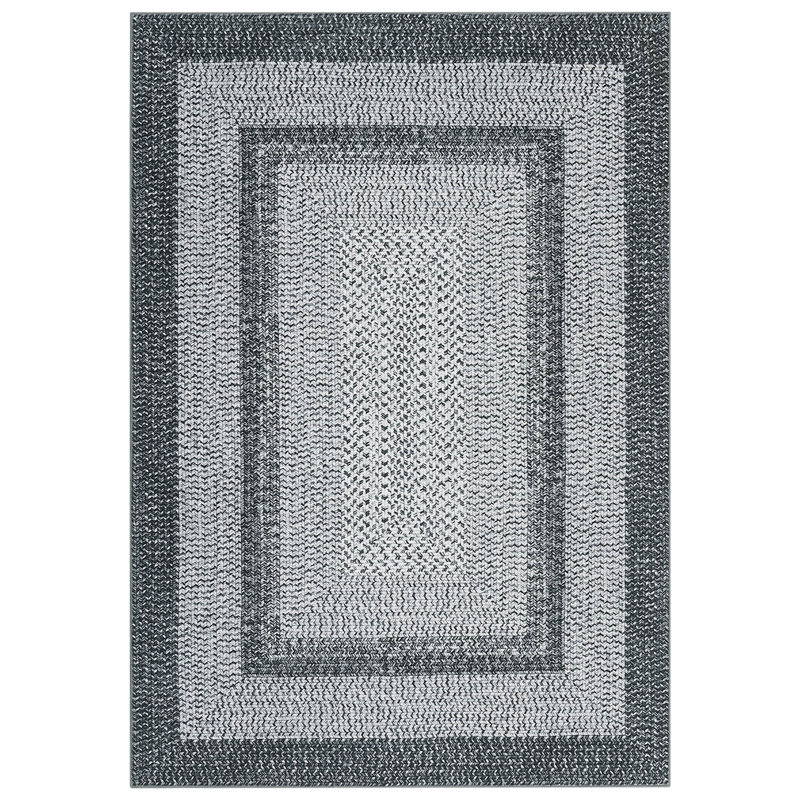 Tapis moderne lavable pour imitation de chambre à coucher Tapis tressé à motif géométrique doux antidérapant
