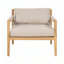 Fauteuil de patio extérieur en bois d'acacia