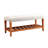Gray Fabric And Oak Lounge Seat Bench - 40"X16" 18" Height Functional & Elegant Finish Storage 24 Lb Product Weight Practical Furniture-1393888462