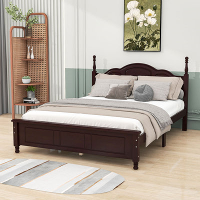 Brochan Wood Platform Bed with Headboard