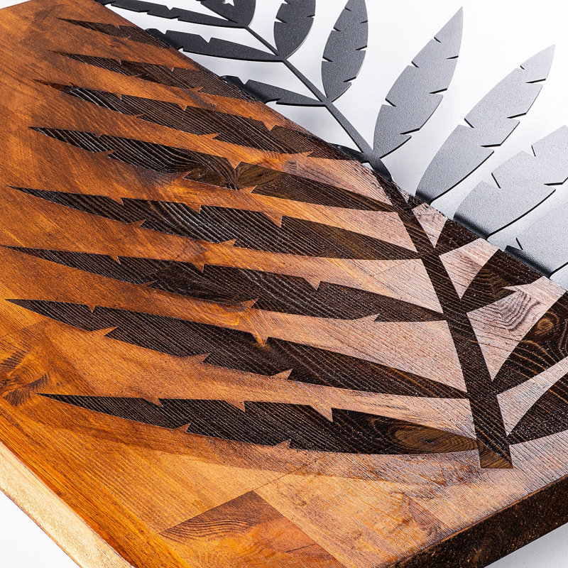 Plants & Flowers Wall Decor on Solid Wood