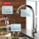 Robinet de cuisine chromé avec douchette extractible Essa, robinet de cuisine moderne monotrou, poignée simple, chrome