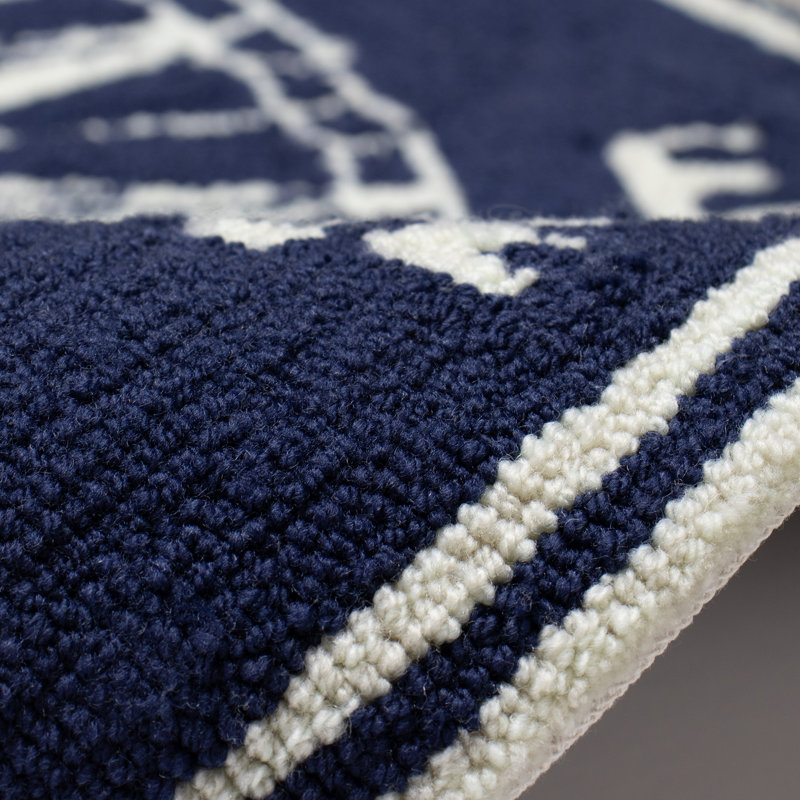 Shelborne Geometric Water Resistant Kitchen Mat, Rectangle 5' x 7'6"