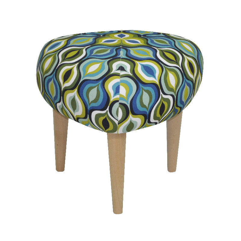 Solid + Manufactured Wood Accent Stool, Blue