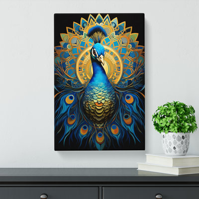 Peacock Geometric - No Frame Print
