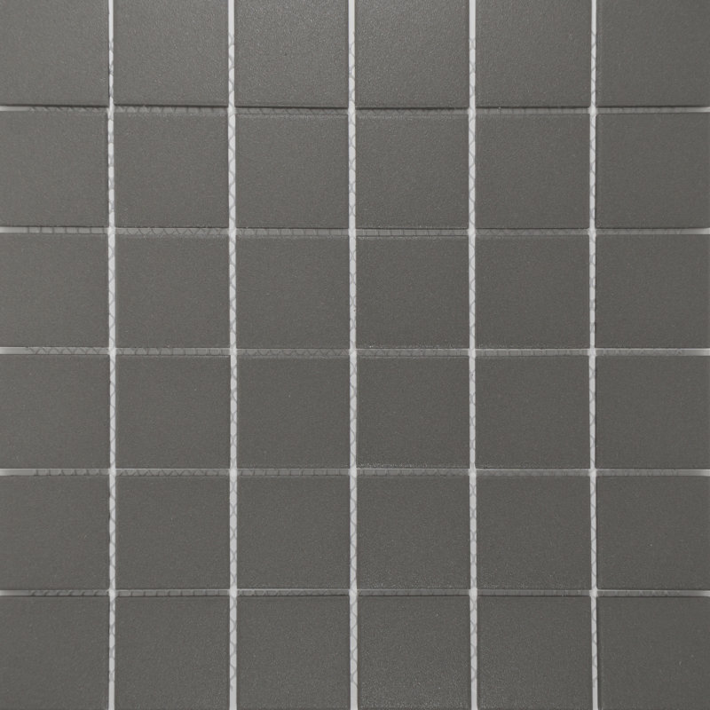 Sage 2" x 2" Square Porcelain Matte Mosaic Tile, Gray