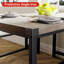 Ensemble de table de cuisine 3 pièces noir avec 2 larges bancs - base en H, surface imperméable, ensemble repas compact pour 4 personnes, peu encombrant pour les petits espaces