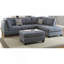 3 pièces Canapé modulaire gris et gris