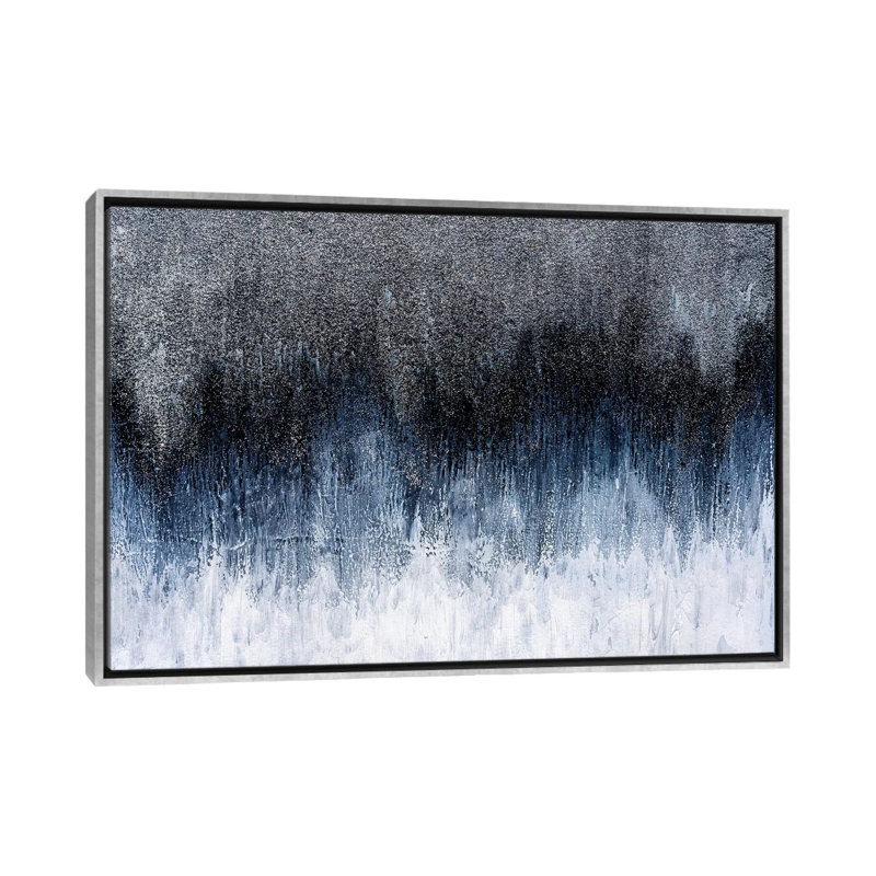 Silver Spark par Nikki Chauhan - impression d'art graphique, Pas de tapis, Toile avec cadre argenté