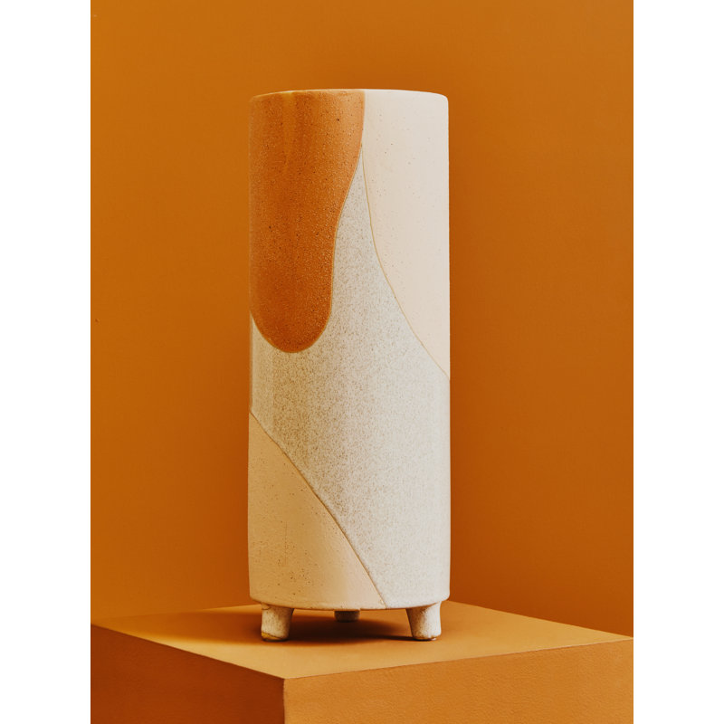 Aquina Earthenware Table Vase, 40cm H x 15cm W x 15cm D