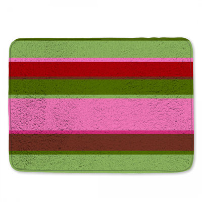 Colorful Horizontal Stripes Bath Mat
