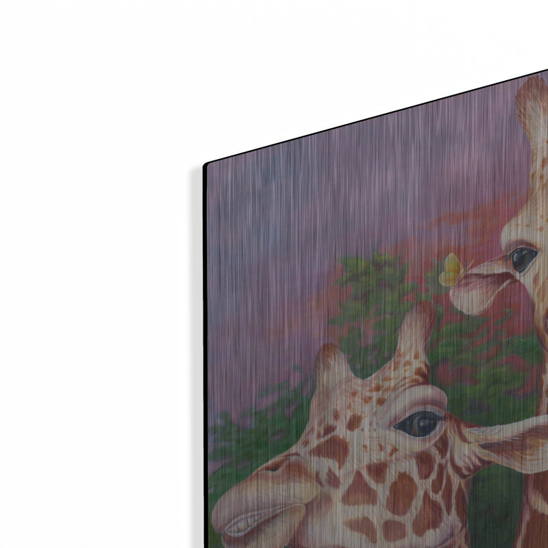 "Curious Conversation" par Tim Marsh sur métal, H 12 po x l 16 po