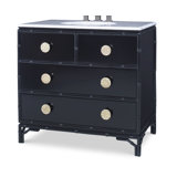 Bamboo 38'' Single Bathroom Vanity with Marble Top